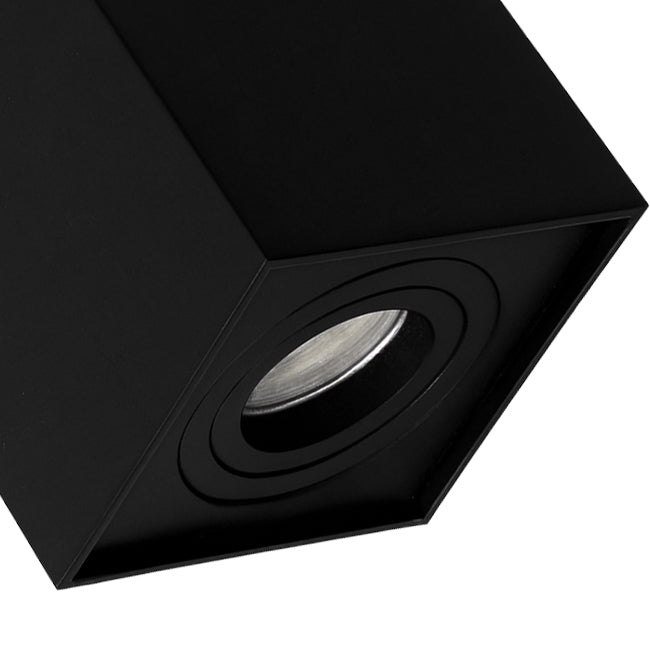 Foco sobrepuesto aluminio negro GU10 - CEFO0023