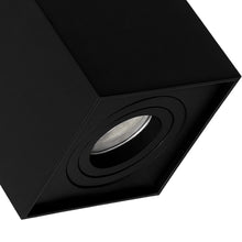 Cargar imagen en el visor de la galería, Foco sobrepuesto aluminio negro GU10 - CEFO0023
