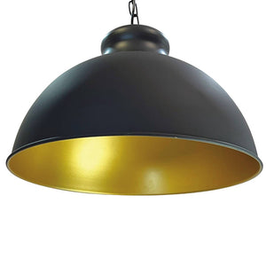 Lámpara colgante metal negro mate dorado Ø40x25 cm E27 - CELC0001