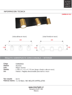 Foco aluminio negro 3 luces Bronce 47,7 cm GU10 - CERE0002