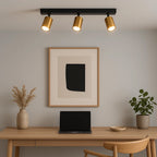 Foco aluminio negro 3 luces Bronce 47,7 cm GU10 - CERE0002