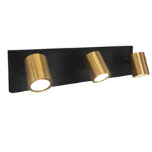 Cargar imagen en el visor de la galería, Foco aluminio negro 3 luces Bronce 47,7 cm GU10 - CERE0002
