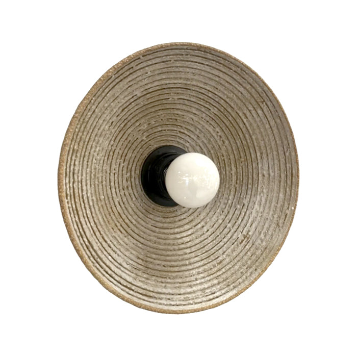 Apliqué cerámica gres blanco Ø21x11 cm E27 - A pedido - CKAP0005