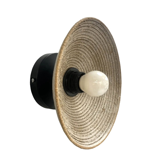 Apliqué cerámica gres blanco Ø21x11 cm E27 - A pedido - CKAP0003