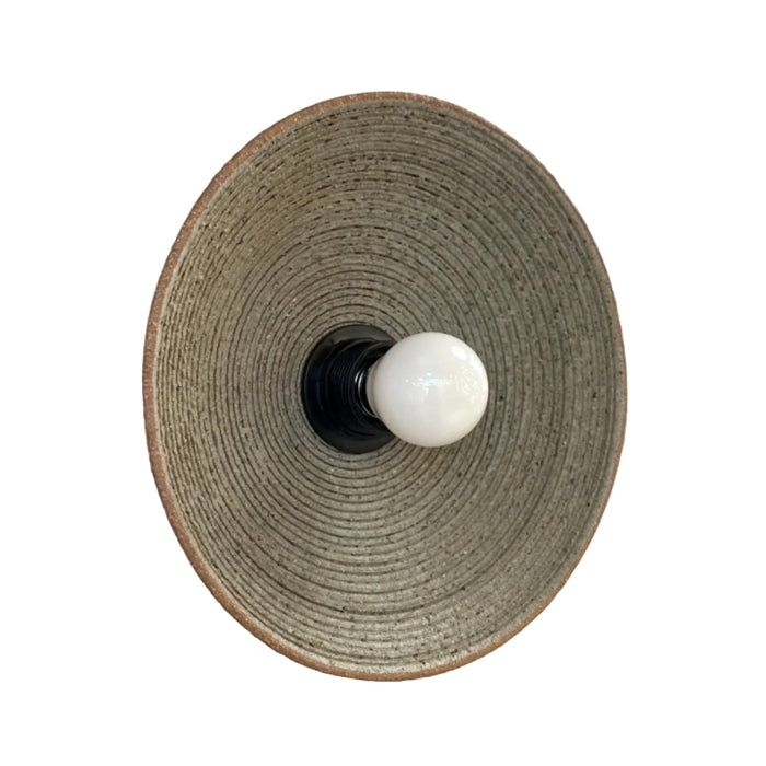 Apliqué cerámica gres ceniza Ø21x11 cm E27 - A pedido - CKAP0004