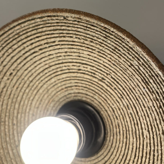 Apliqué cerámica gres ceniza Ø21x11 cm E27 - A pedido - CKAP0004