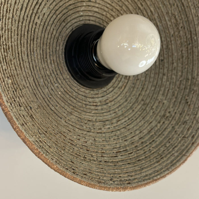 Apliqué cerámica gres ceniza Ø21x11 cm E27 - A pedido - CKAP0004