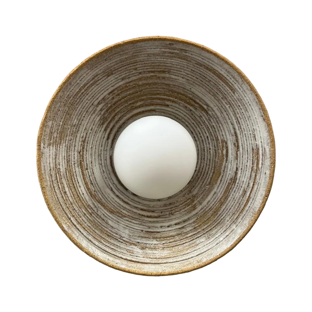 Apliqué cerámica gres blanco Ø22x10 cm G9 - A pedido - CKAP0007