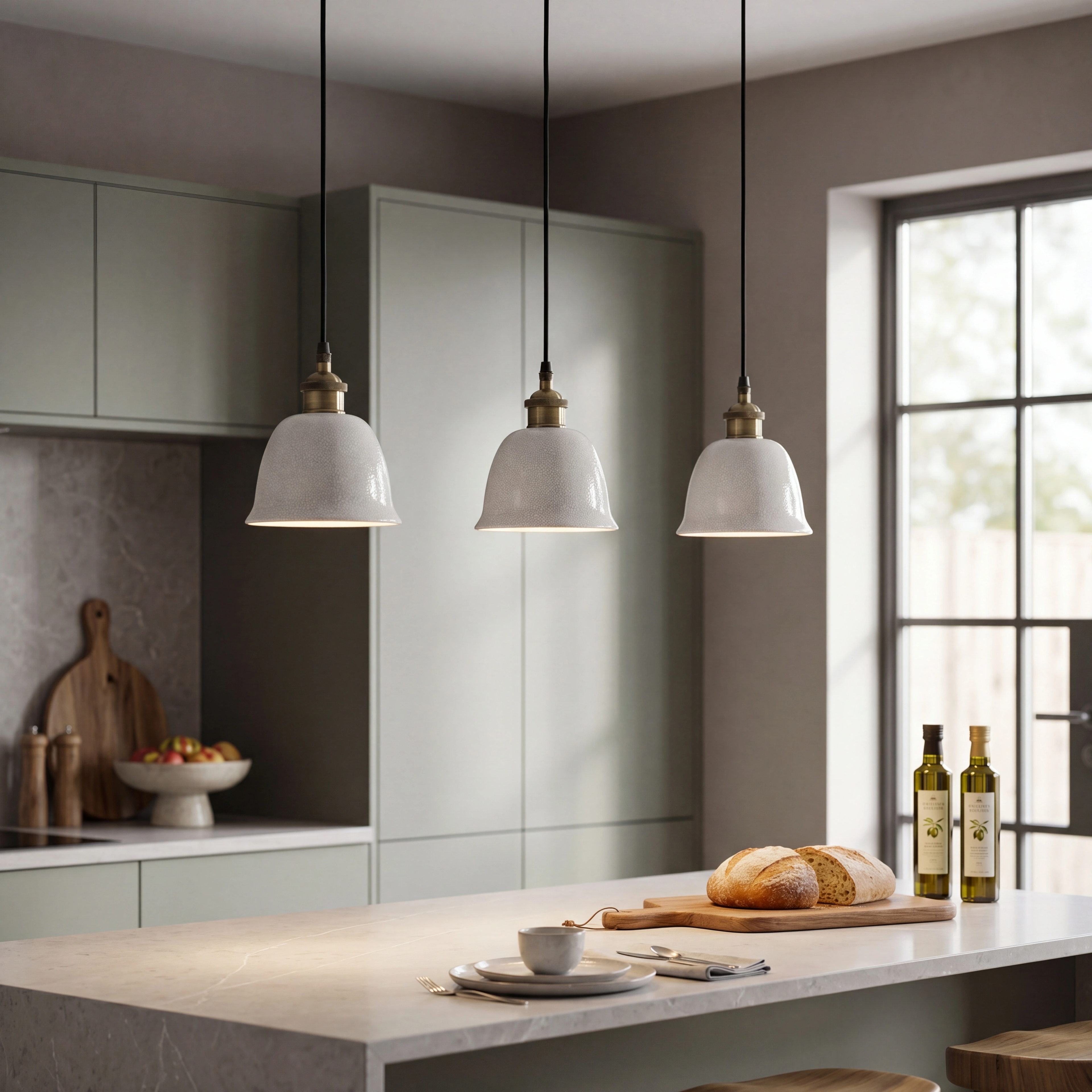 Lámpara colgante cerámica gres 3 luces E27 - A pedido - CKLC0005