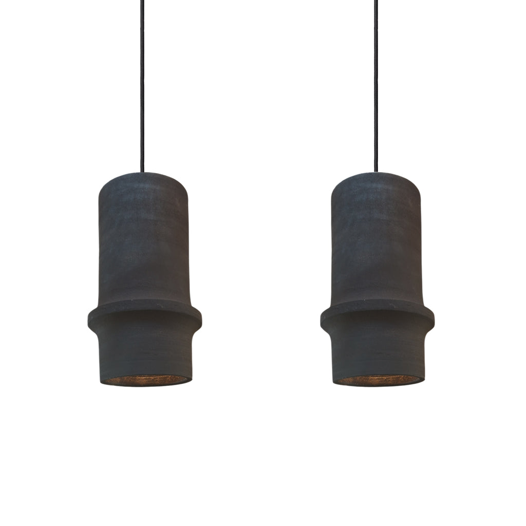 Lámpara colgante cerámica gres 2 luces E27 - A pedido - CKLC0034