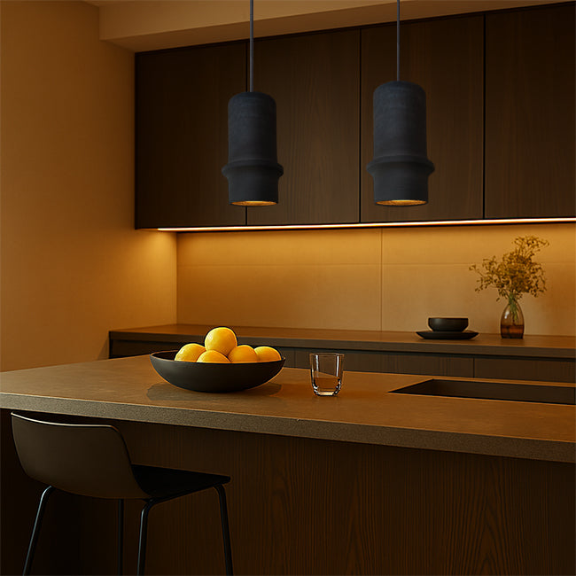 Lámpara colgante cerámica gres 2 luces E27 - A pedido - CKLC0034