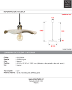 Lámpara colgante cerámica gres  E27 - A pedido - CKLC0036