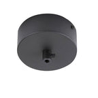 Baldequin metal negro redondo Ø8x3 cm 1 luz - CXBD0002