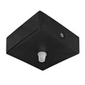 Baldequin metal negro cuadrado  1 luz - CXBD0001