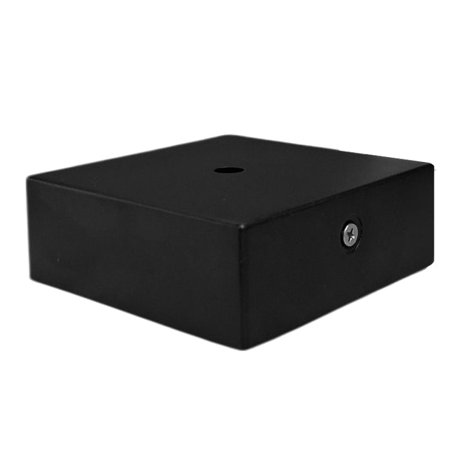 Baldequin metal negro cuadrado  1 luz - CXBD0001