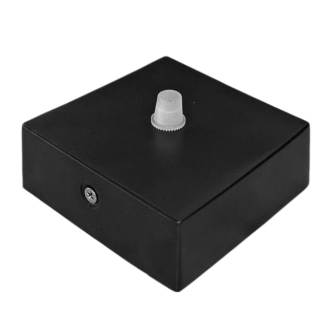 Baldequin metal negro cuadrado  1 luz - CXBD0001
