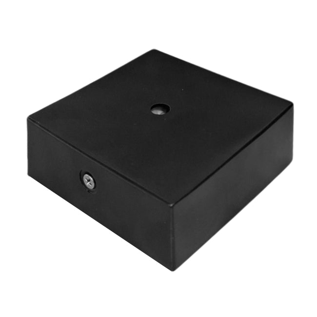Baldequin metal negro cuadrado  1 luz - CXBD0001