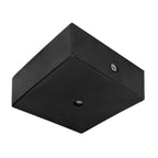 Baldequin metal negro cuadrado  1 luz - CXBD0001