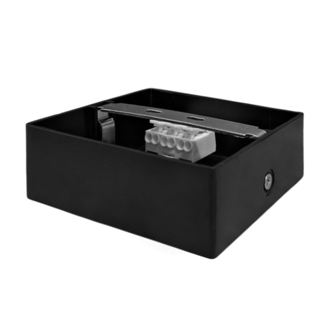 Baldequin metal negro cuadrado  1 luz - CXBD0001
