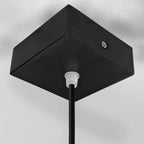 Baldequin metal negro cuadrado  1 luz - CXBD0001