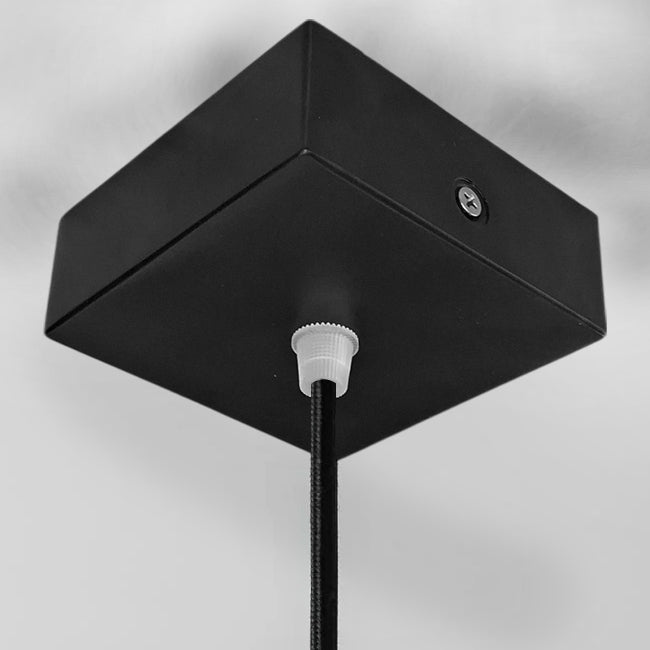 Baldequin metal negro cuadrado  1 luz - CXBD0001