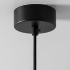 Baldequin metal negro redondo Ø8x3 cm 1 luz - CXBD0002