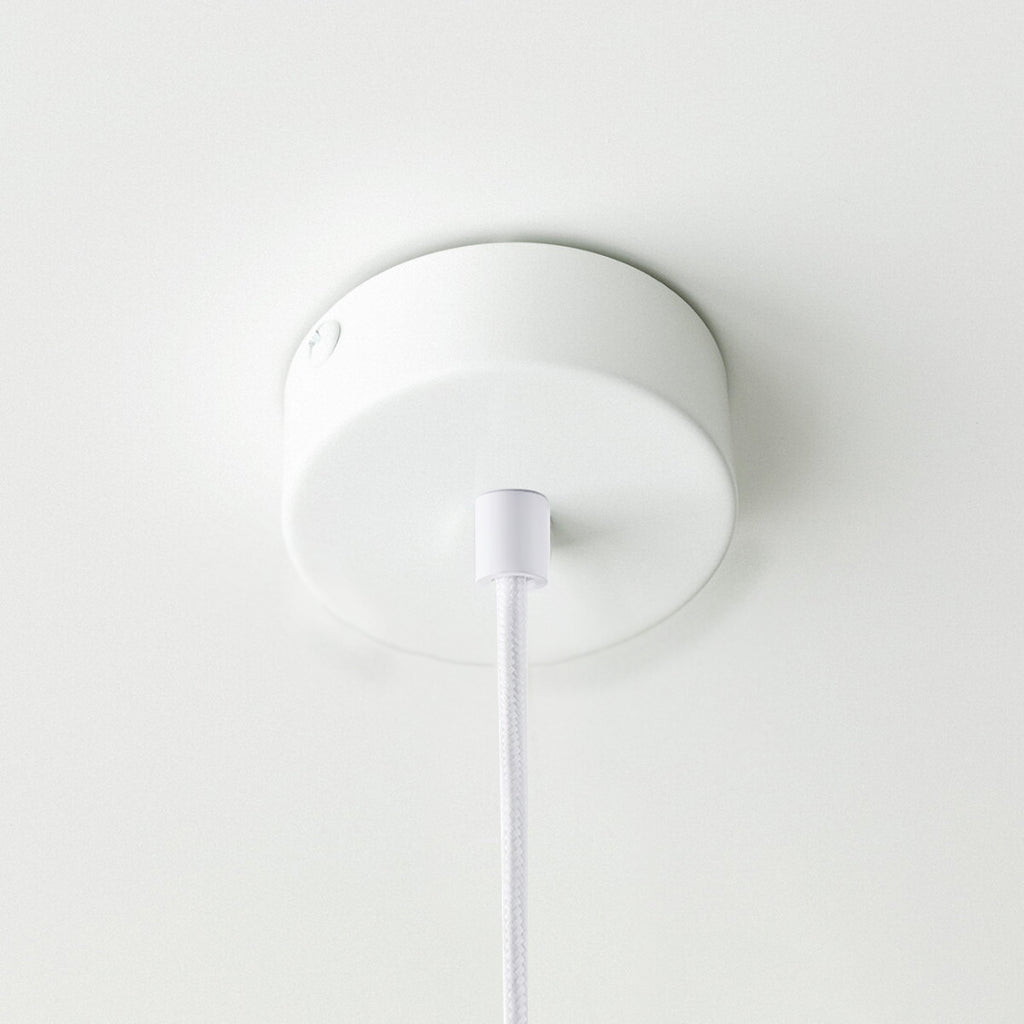 Baldequín metal blanco redondo Ø8x3 cm 1 luz - CXBD0003