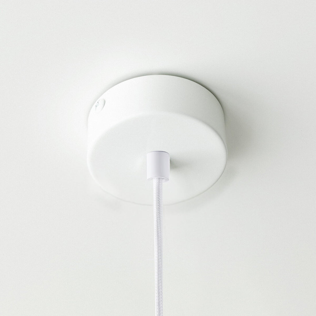 Baldequín metal blanco redondo Ø8x3 cm 1 luz - CXBD0003