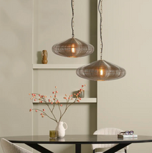 Cargar imagen en el visor de la galería, Lámpara colgante metal oro Ø40x18 cm E27 - LLLC0558
