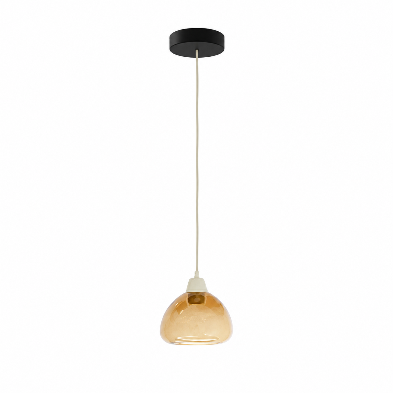 Lámpara colgante vidrio ámbar Ø19 x 130 cm E27 - LLLC0670