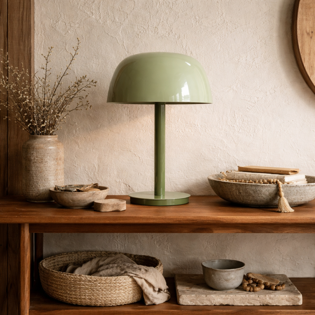 Lámpara de mesa metal verde oliva verde claro Ø30x48 cm  E27 - LLLS0376