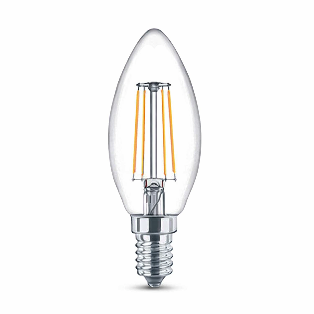 Ampolleta transparente vela luz cálida LED 4W E14 - PHAM0039