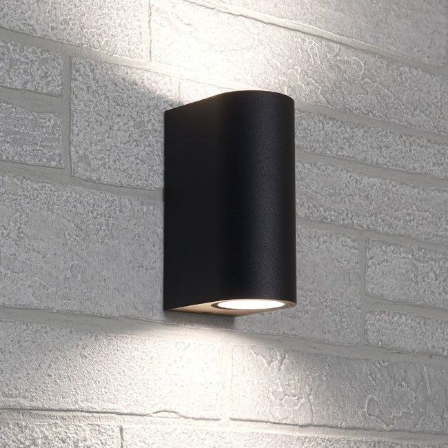 Apliqué negro bidireccional interior/exterior 2 luces GU10 - DLAP0004
