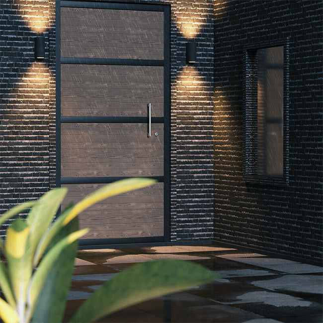 Apliqué negro bidireccional interior/exterior 2 luces GU10 - DLAP0004