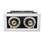 Foco embutido puzzle blanco basculante 2 luces GU10 - DLFO0003