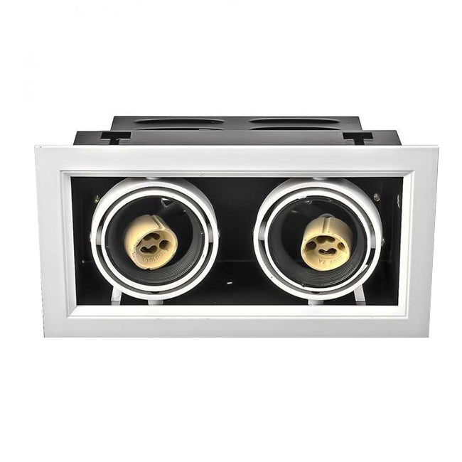 Foco embutido puzzle blanco basculante 2 luces GU10 - DLFO0003