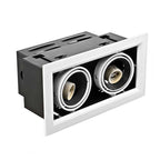 Foco embutido puzzle blanco basculante 2 luces GU10 - DLFO0003