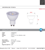 Ampolleta luz neutra interior 5.5w 4000K LED GU10 - DOAM0003