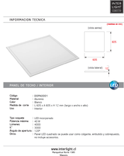 Cargar imagen en el visor de la galería, Panel aluminio blanco 65x65 cm LED 40W - DOPA0001
