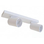 Foco dirigible aluminio blanco  2 luces GU10 -  DORE0003