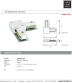 Unión tipo L para riel monofásico blanco - DWCO0004