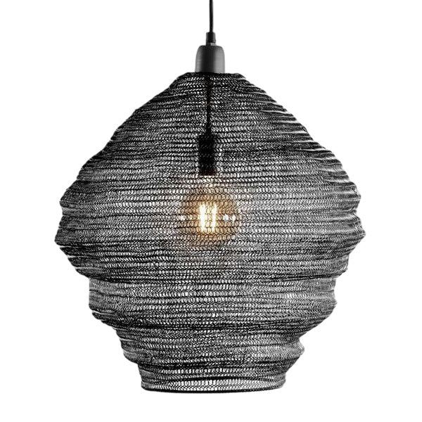 Lámpara colgante negro metal Ø46x46 cm E27 - EDLC0023