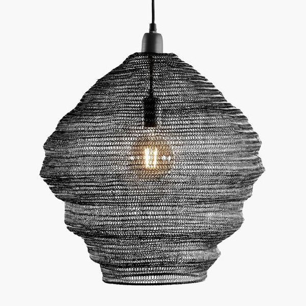 Lámpara colgante negro metal Ø46x46 cm E27 - EDLC0023