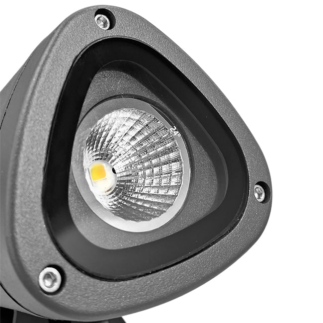Foco aluminio gris oscuro largo pantalla 10x12 cm alto LED 7W - EPFO0001