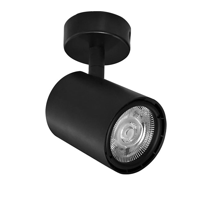Foco sobrepuesto negro techo muro LED 8W - EVFO0038