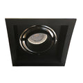 Foco embutido puzzle simple negro GU10 - EVFO0054