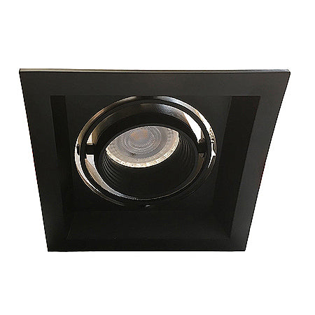 Foco embutido puzzle simple negro GU10 - EVFO0054