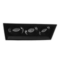 Foco embutido puzzle triple negro GU10 - EVFO0060