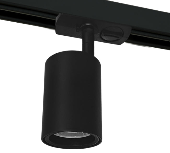 Foco para riel monofásico negro LED 8W - EVFO0067