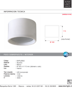 Plafón blanco dimeable LED 14W - EVPL0002